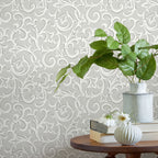 Brodsworth Grey Luxury Patterned Wallpaper