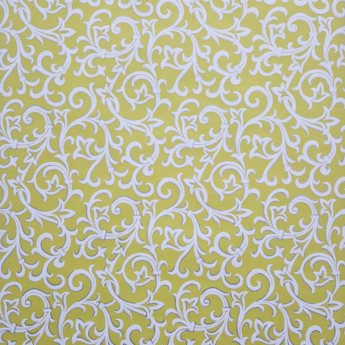 Brodsworth Lime Green Luxury Patterned Wallpaper