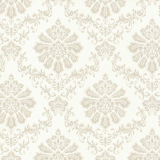 Broughton Natural Luxury Damask Wallpaper