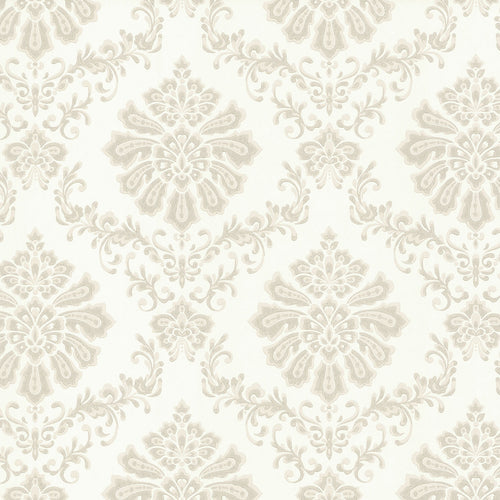Broughton Natural Luxury Damask Wallpaper