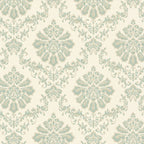 Broughton Seafoam Green Luxury Damask Wallpaper
