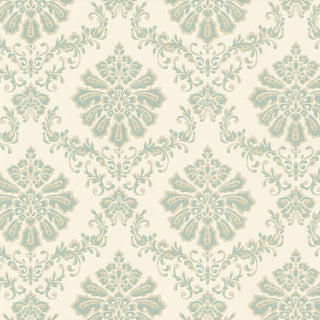 Broughton Seafoam Green Luxury Damask Wallpaper