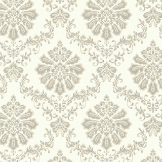 Broughton Grey Luxury Damask Wallpaper