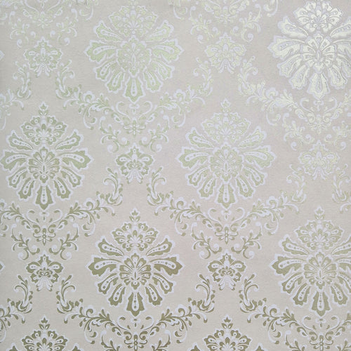 Broughton Taupe Natural Luxury Damask Wallpaper