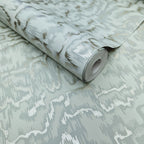 Avington Duck Egg Blue Luxury Moire Wallpaper