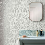 Avington Grey Luxury Moire Wallpaper