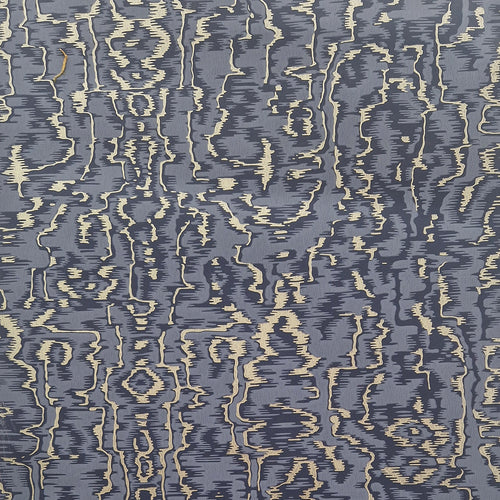 Avington Navy Blue Luxury Moire Wallpaper