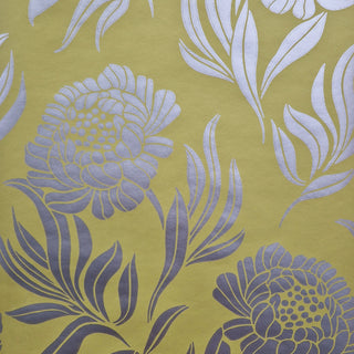 Chatsworth Lime Green Luxury Floral Wallpaper