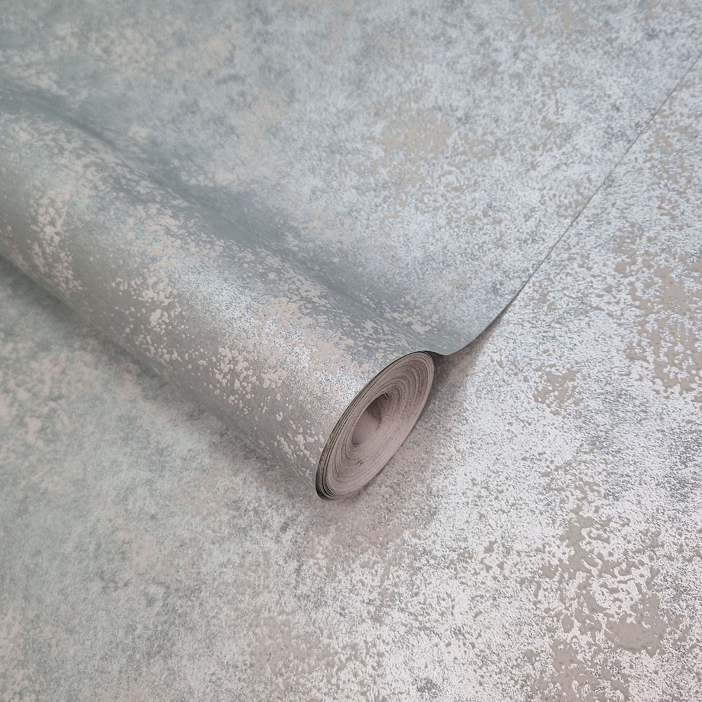 Fenton Duck Egg Blue Luxury Plain Wallpaper