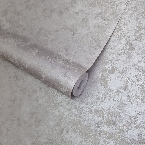 Fenton Silver Luxury Plain Wallpaper