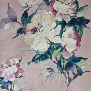 Madama Butterfly Blush Pink Luxury Floral Wallpaper