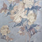 Madama Butterfly Denim Blue Luxury Floral Wallpaper