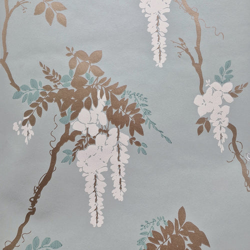 Leonora Teal Green Luxury Floral Wallpaper
