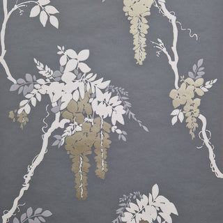Leonora Grey Luxury Floral Wallpaper