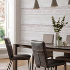 Linea Ivory Neutral Luxury Striped Wallpaper