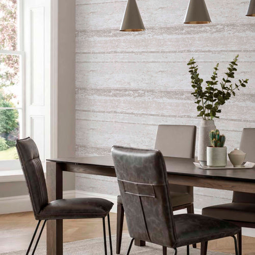Linea Ivory Neutral Luxury Striped Wallpaper