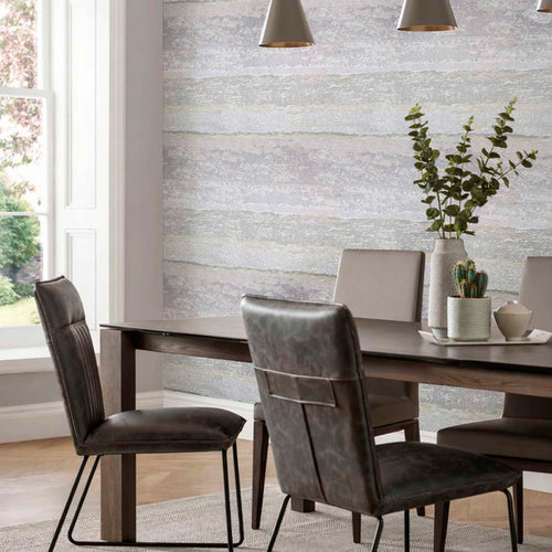 Linea Grey Silver Luxury Striped Wallpaper