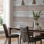 Linea Coral Copper Luxury Striped Wallpaper