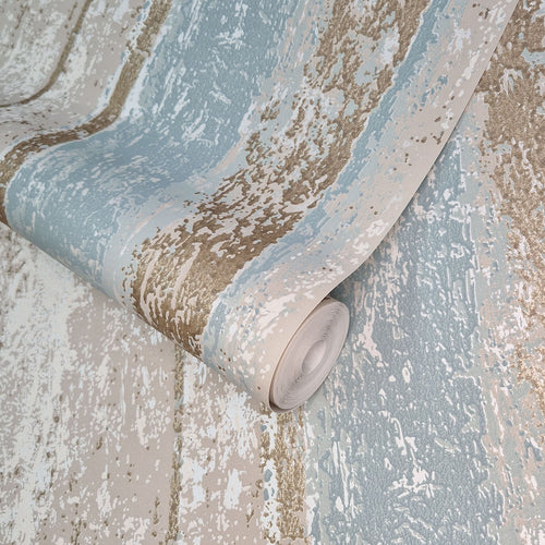 Linea Teal Green Luxury Striped Wallpaper