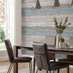 Linea Teal Green Luxury Striped Wallpaper