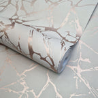 Glaze Coral Copper Luxury Geometric Wallpaper