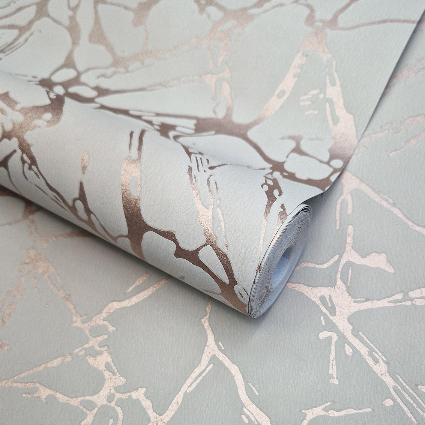 Glaze Coral Copper Luxury Geometric Wallpaper