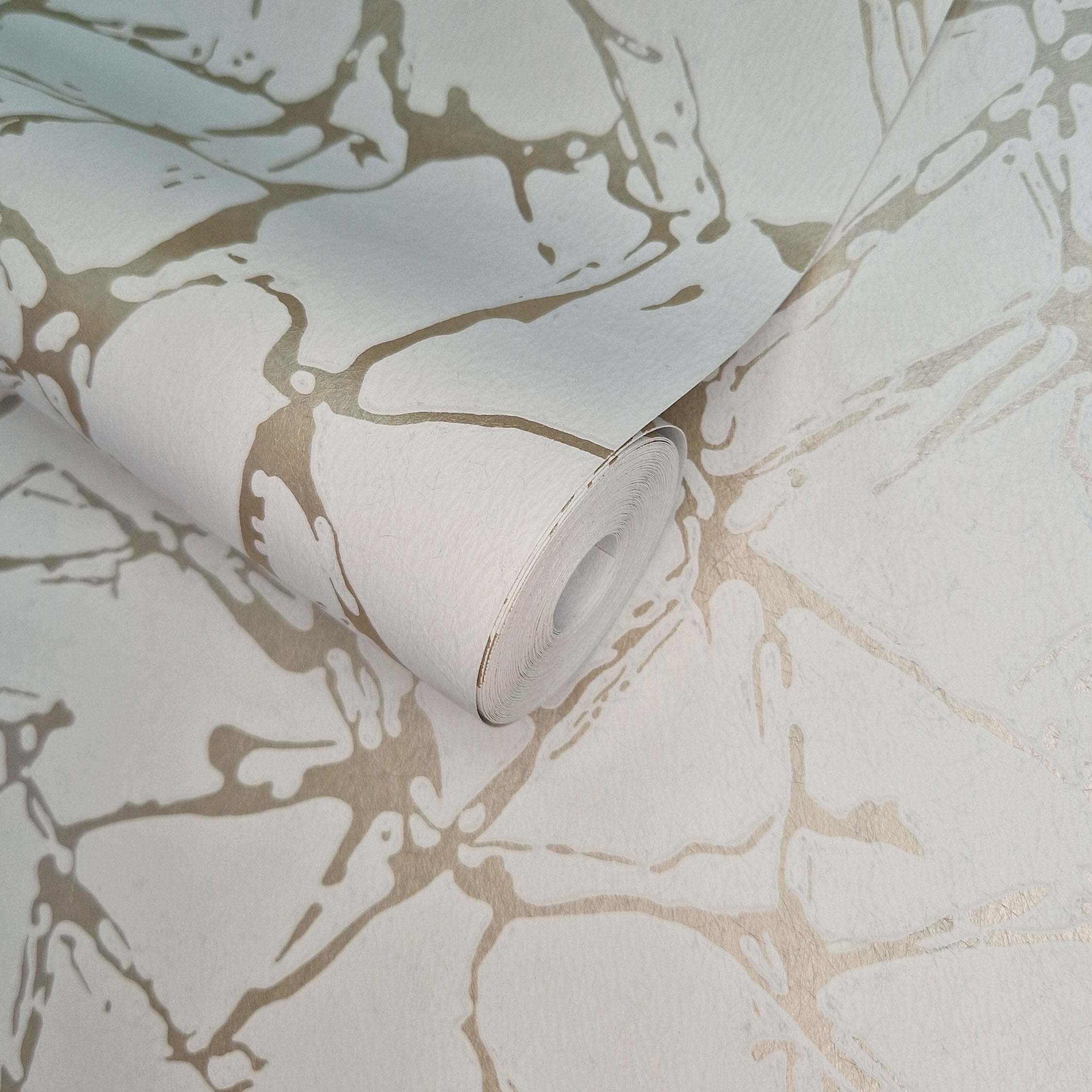 Glaze Natural Gold Luxury Geometric Wallpaper