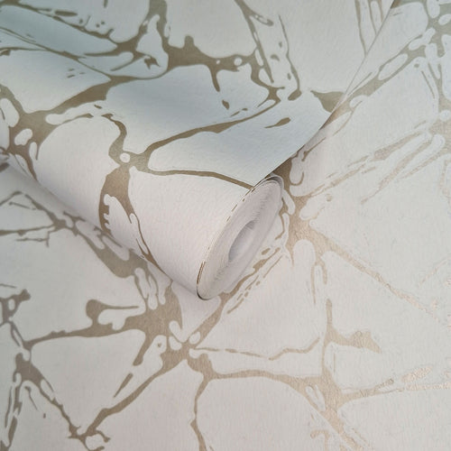 Glaze Natural Gold Luxury Geometric Wallpaper