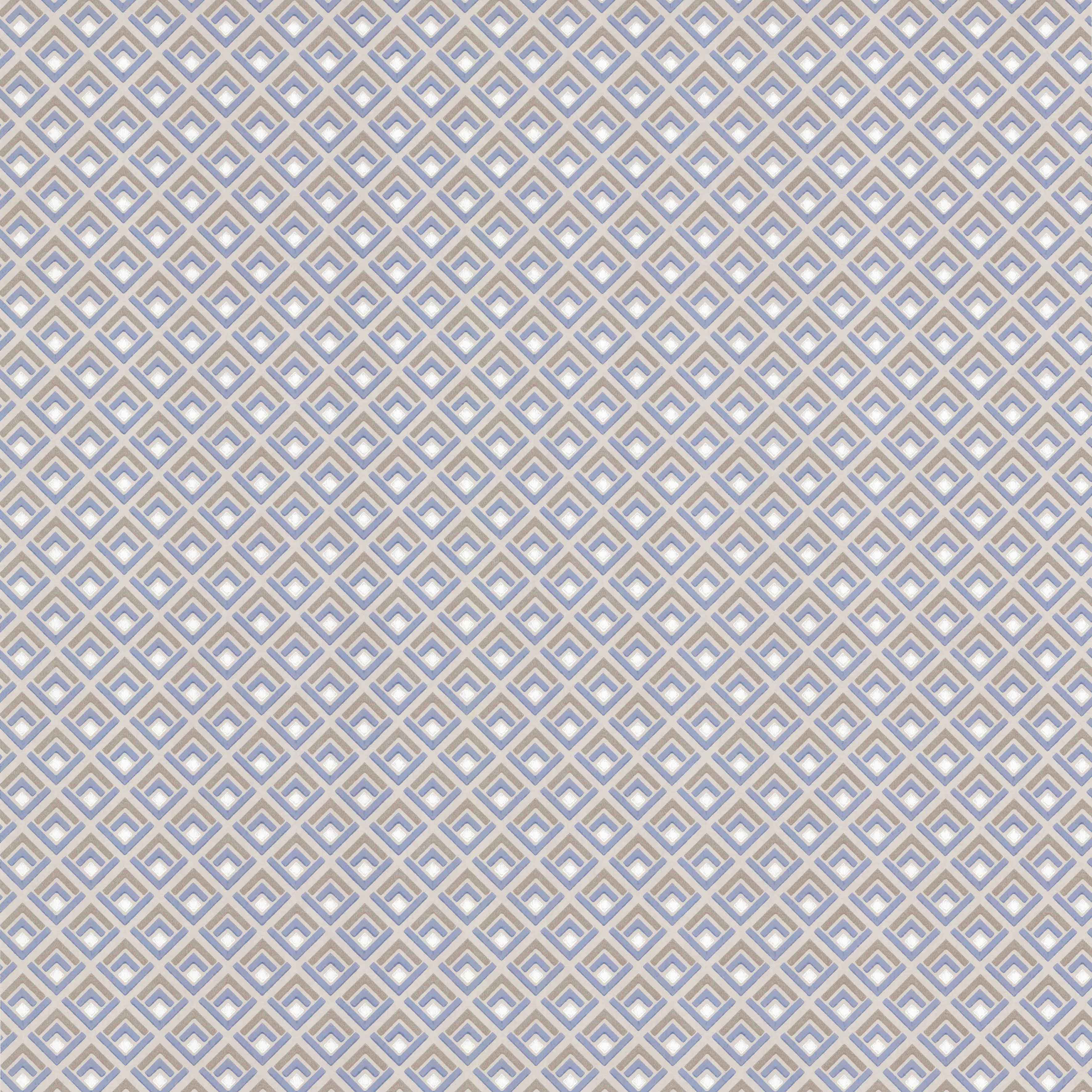 Gio Denim Blue Grey Luxury Geometric Wallpaper