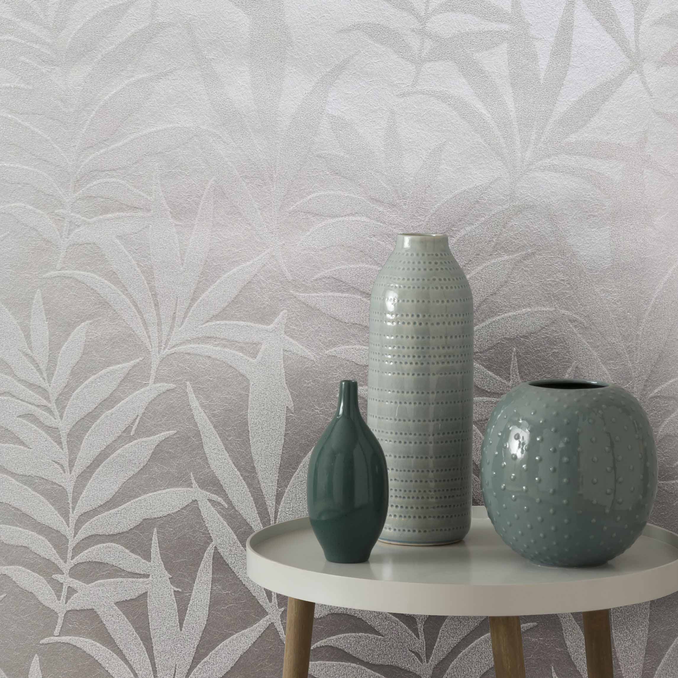 Verdi Ivory Cream Luxury Bead Wallpaper