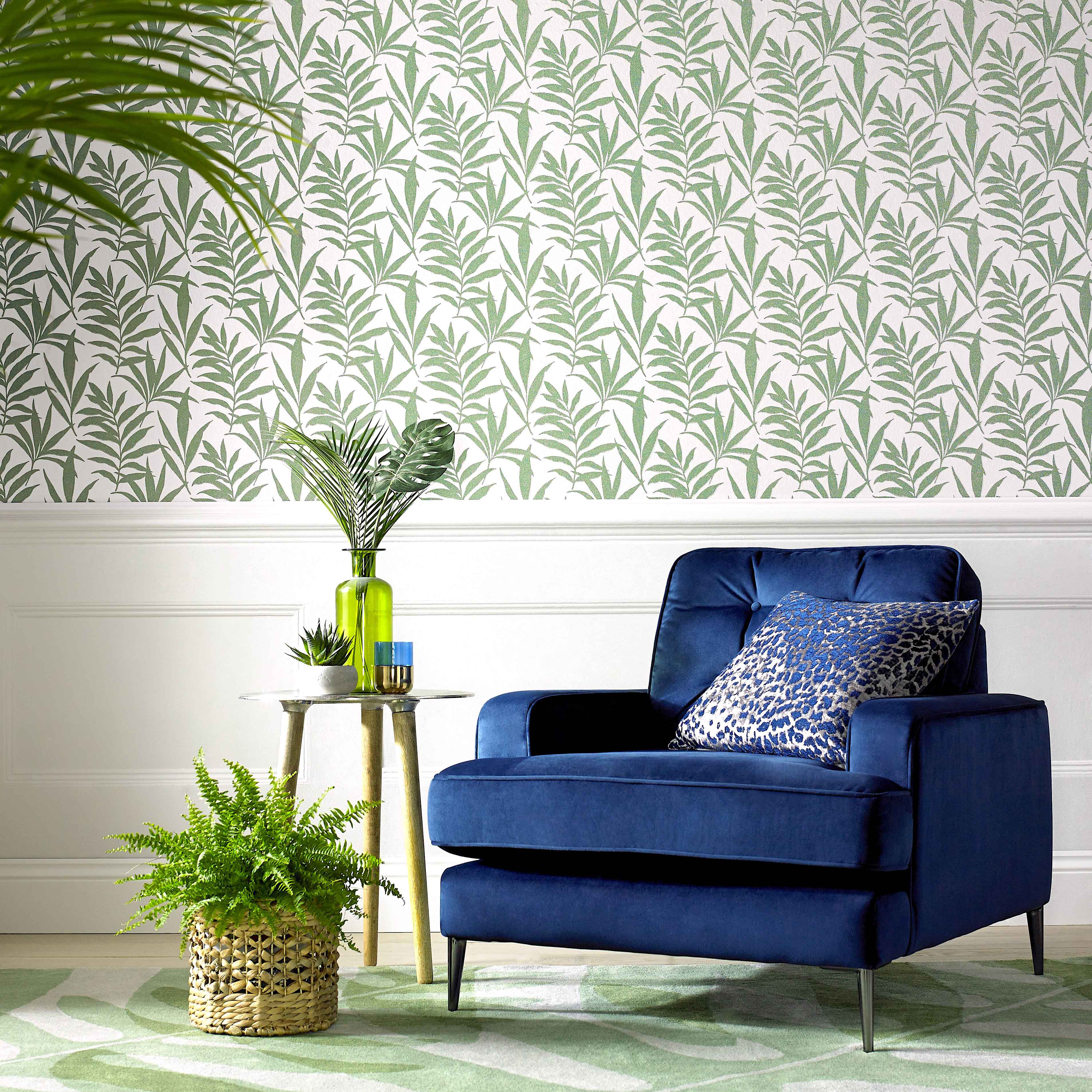 Verdi Green Luxury Bead Wallpaper