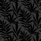 Verdi Ebony Black Luxury Flock Wallpaper