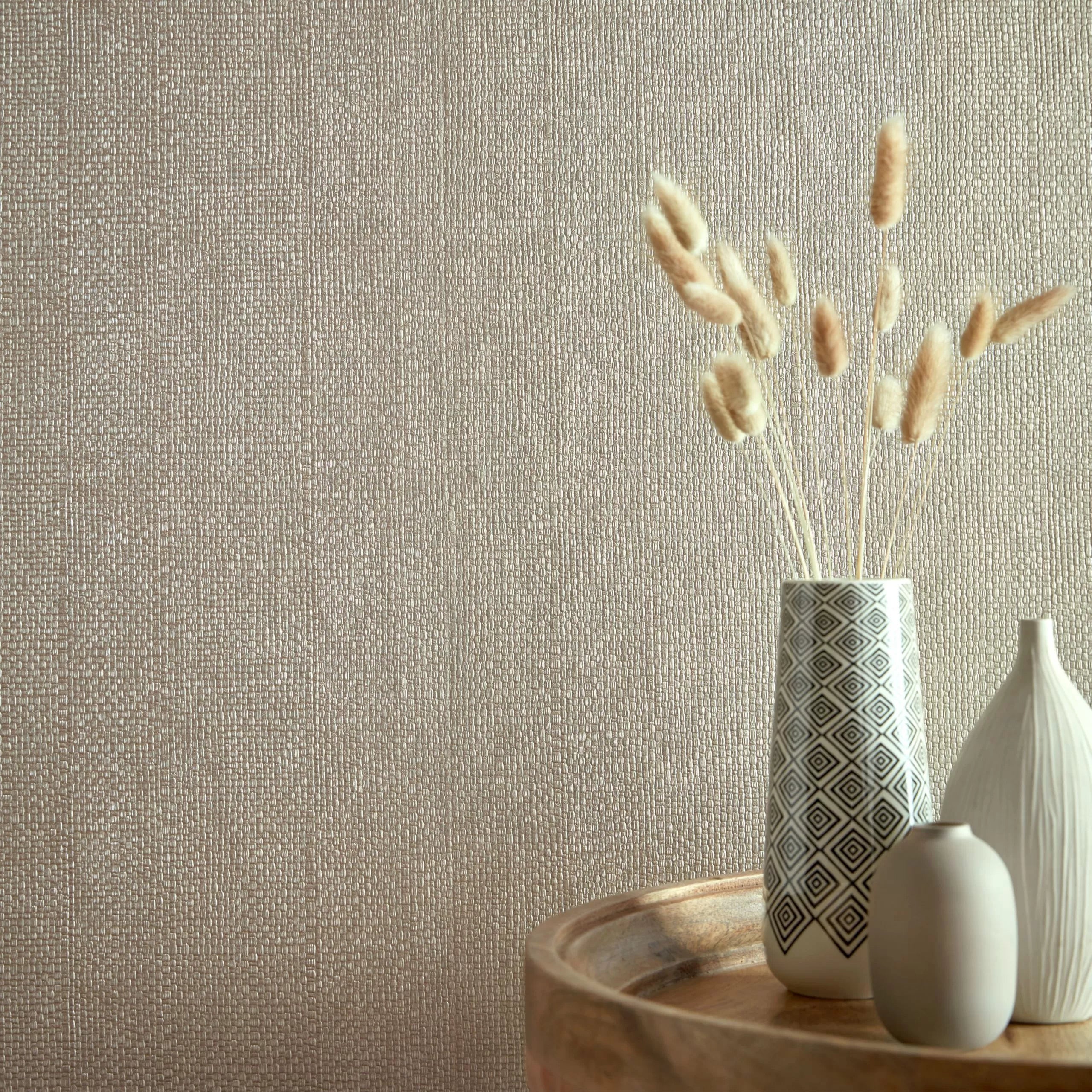 Serena Barley Neutral Luxury Textured Wallpaper