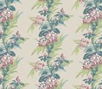 Aurora Moss Green and Pink Luxury Floral Wallpaper