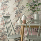 Aurora Beach Pink Luxury Floral Wallpaper