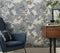 Hummingbird Lagoon Blue Luxury Floral Wallpaper