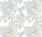 Hummingbird Mist Grey Luxury Floral Wallpaper