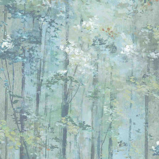 Glade Seafoam Green Luxury Tree Wallpaper