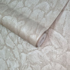 Tranquil Pearl Cream Luxury Feather Wallpaper