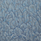 Tranquil Lagoon Blue Luxury Feather Wallpaper