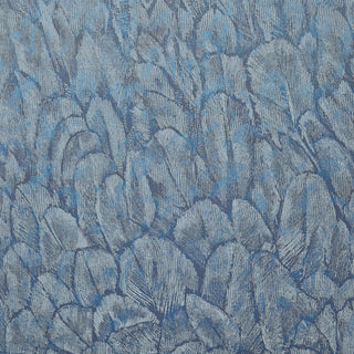Tranquil Lagoon Blue Luxury Feather Wallpaper