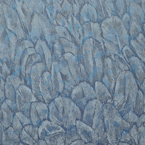 Tranquil Lagoon Blue Luxury Feather Wallpaper
