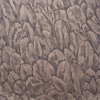 Tranquil Beach Copper Luxury Feather Wallpaper