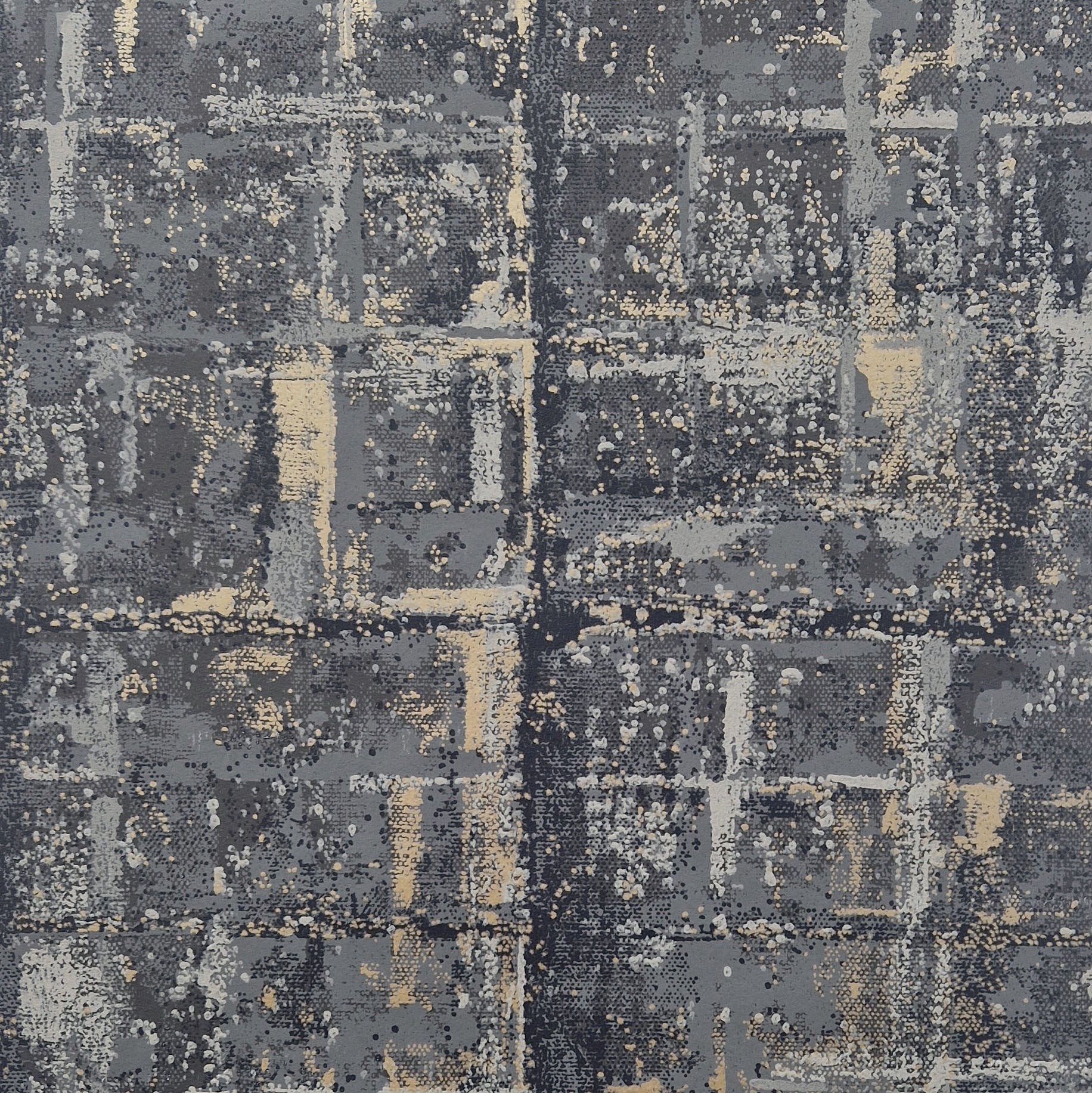 Patina Jet Black Luxury Textured Wallpaper