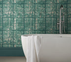 Patina Seafoam Green Luxury Textured Wallpaper