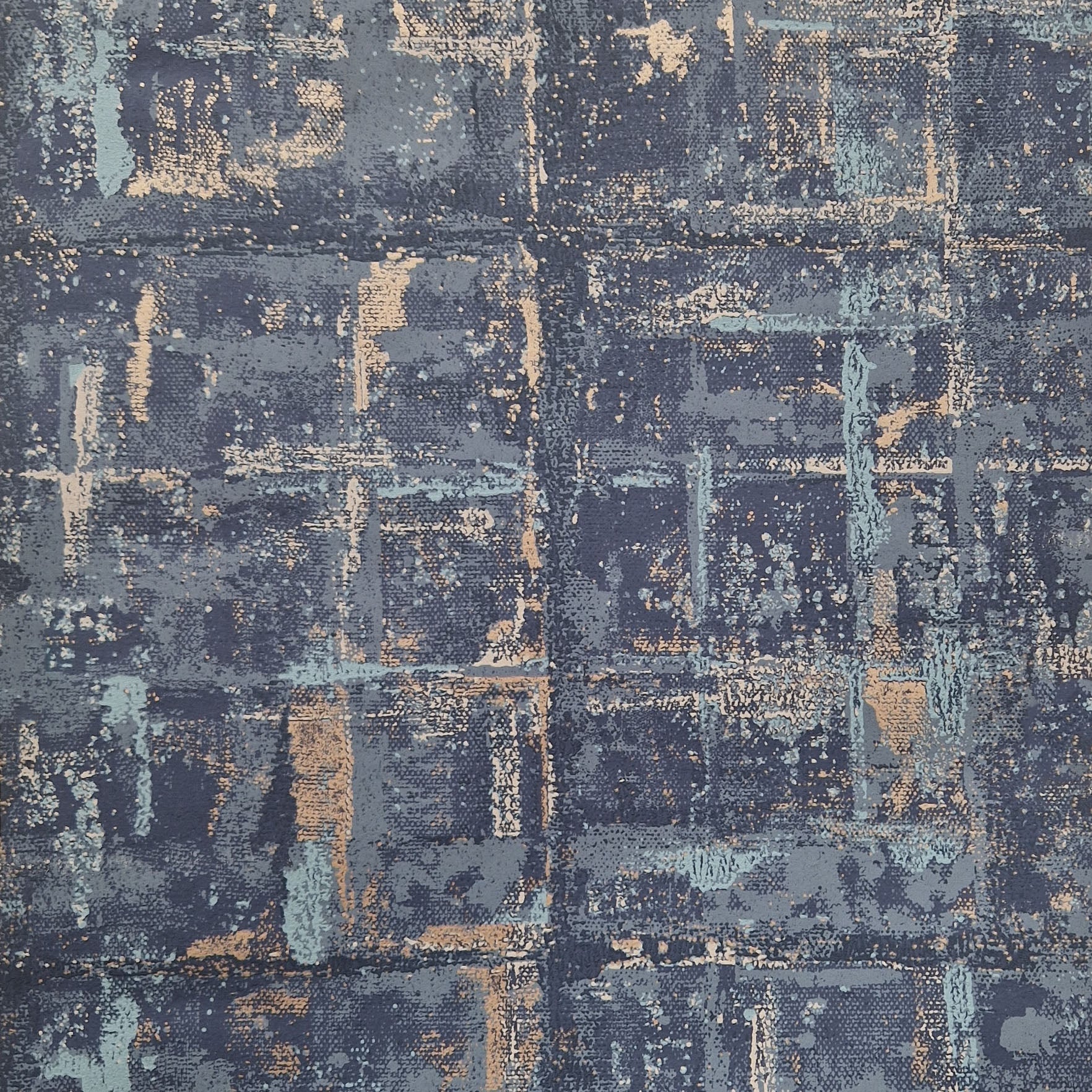 Patina Lagoon Blue Luxury Textured Wallpaper