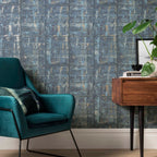 Patina Lagoon Blue Luxury Textured Wallpaper