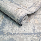 Patina Mist Grey Luxury Textured Wallpaper