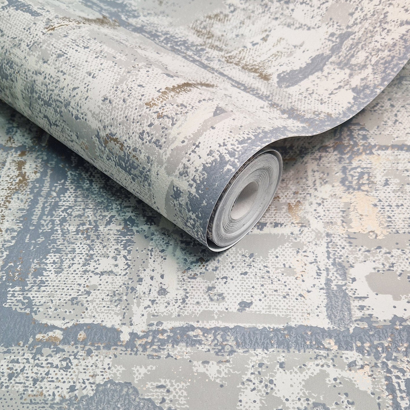 Patina Mist Grey Luxury Textured Wallpaper