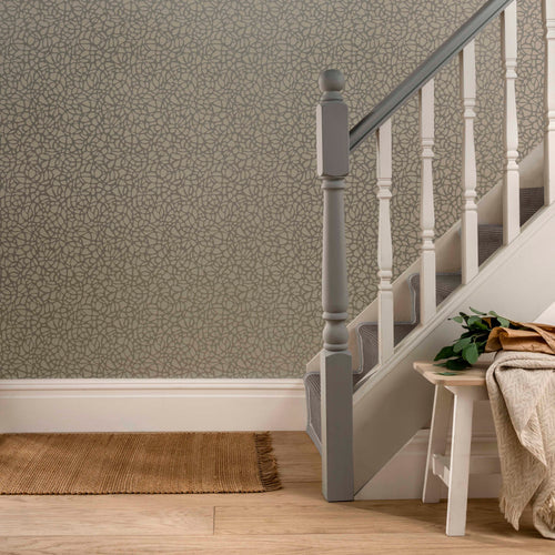 Pebble Mist Silver Luxury Patterned Wallpaper